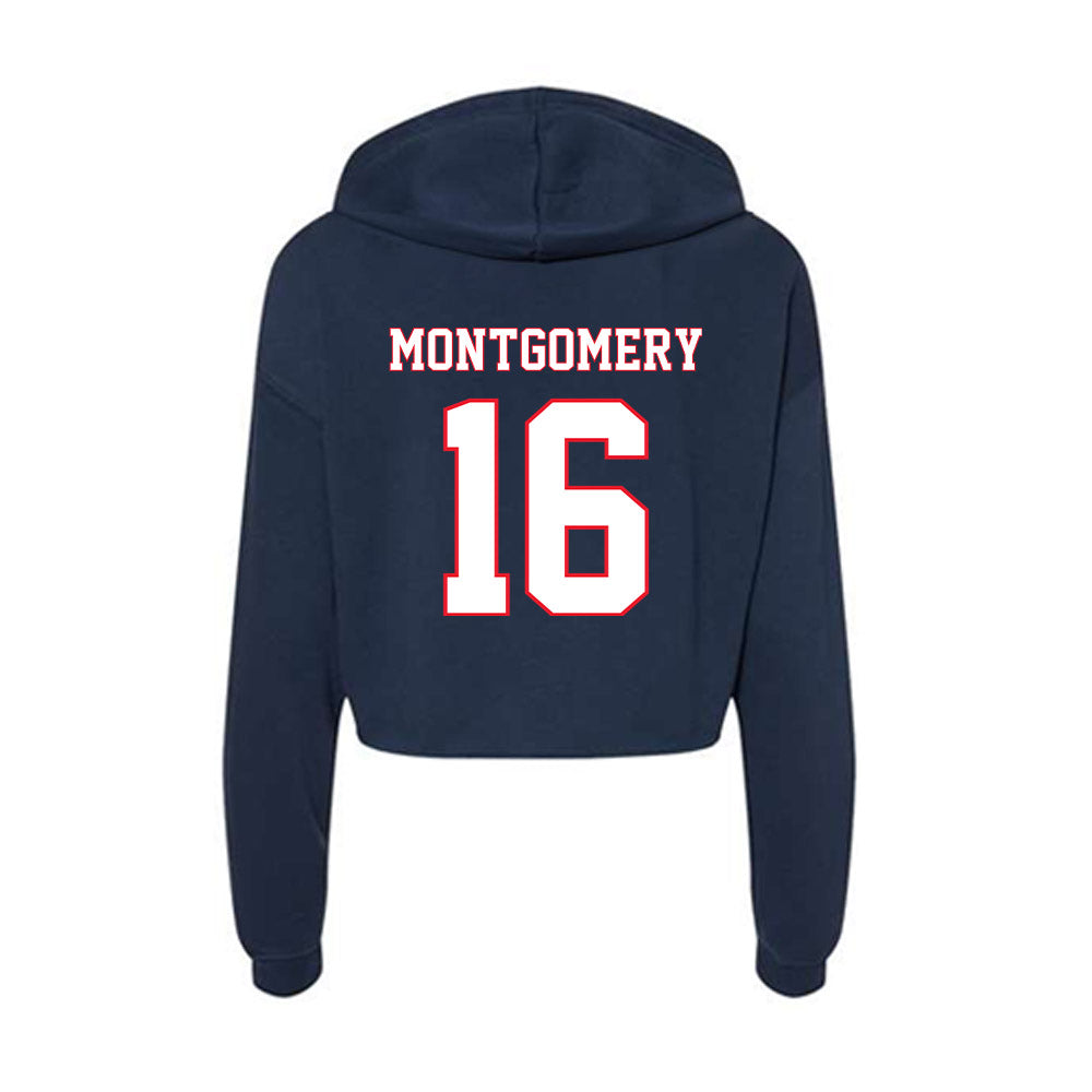 UConn - NCAA Football : Brock Montgomery - Women's Crop Fleece Hoodie-1