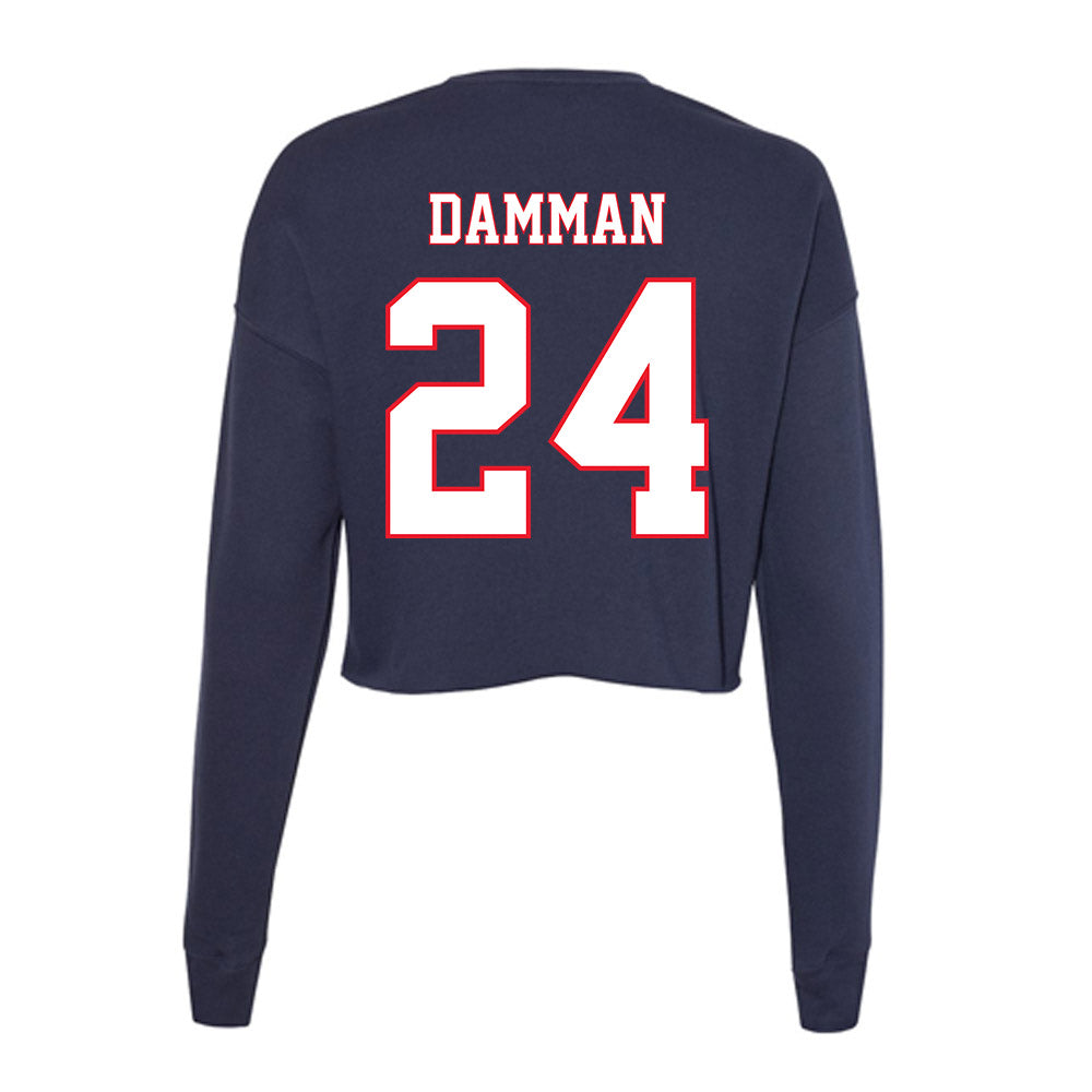 UConn - NCAA Women's Field Hockey : Jasmijn Damman - Women's Cropped Crew Fleece-1