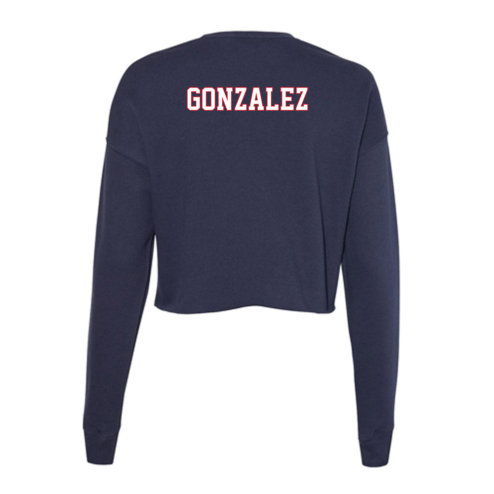 UConn - NCAA Women's Swimming & Diving : Aniya Gonzalez - Women's Cropped Crew Fleece-1