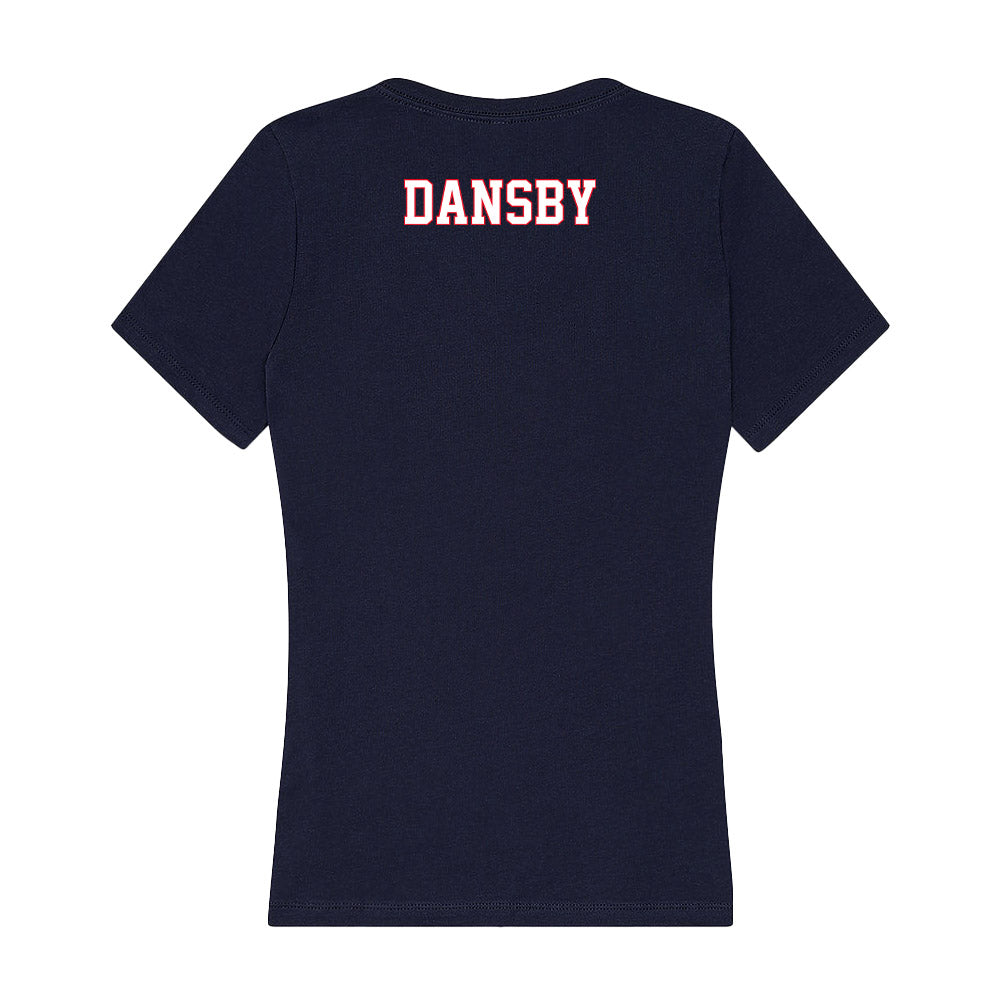 UConn - NCAA Women's Track & Field : Mia Dansby - Women's V-Neck T-Shirt-1