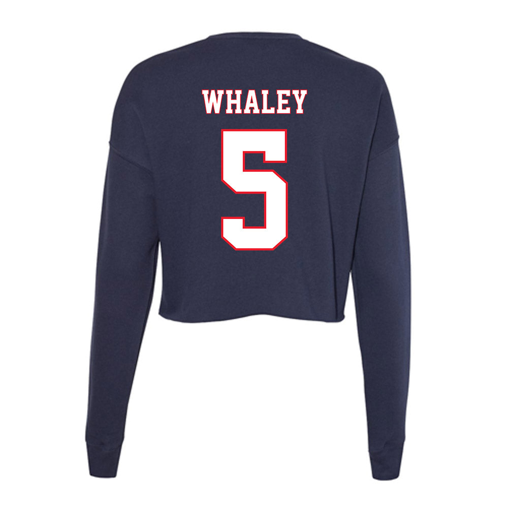 UConn - Men's Basketball Legends : Isaiah Whaley - Women's Cropped Crew Fleece-1