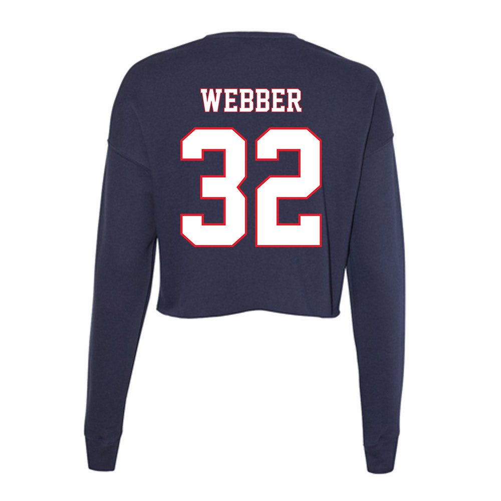 UConn - Women's Basketball Legends : Pam Webber - Women's Cropped Crew Fleece-1