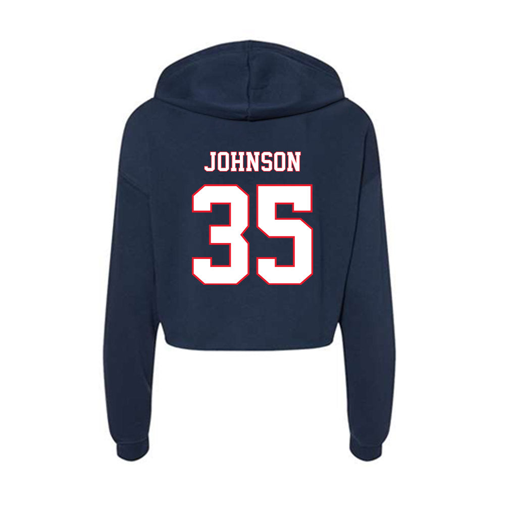 UConn - NCAA Men's Basketball : Samson Johnson - Women's Crop Fleece Hoodie-1