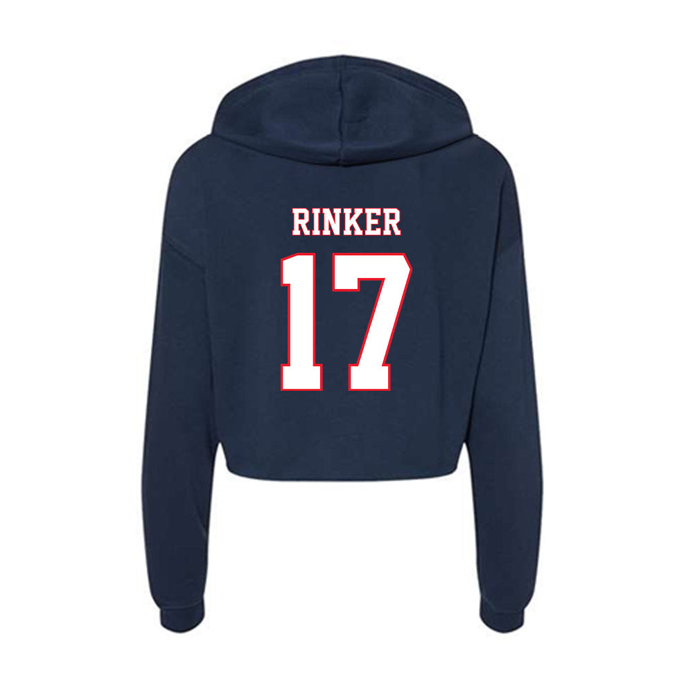 UConn - NCAA Women's Ice Hockey : Ava Rinker - Women's Crop Fleece Hoodie-1