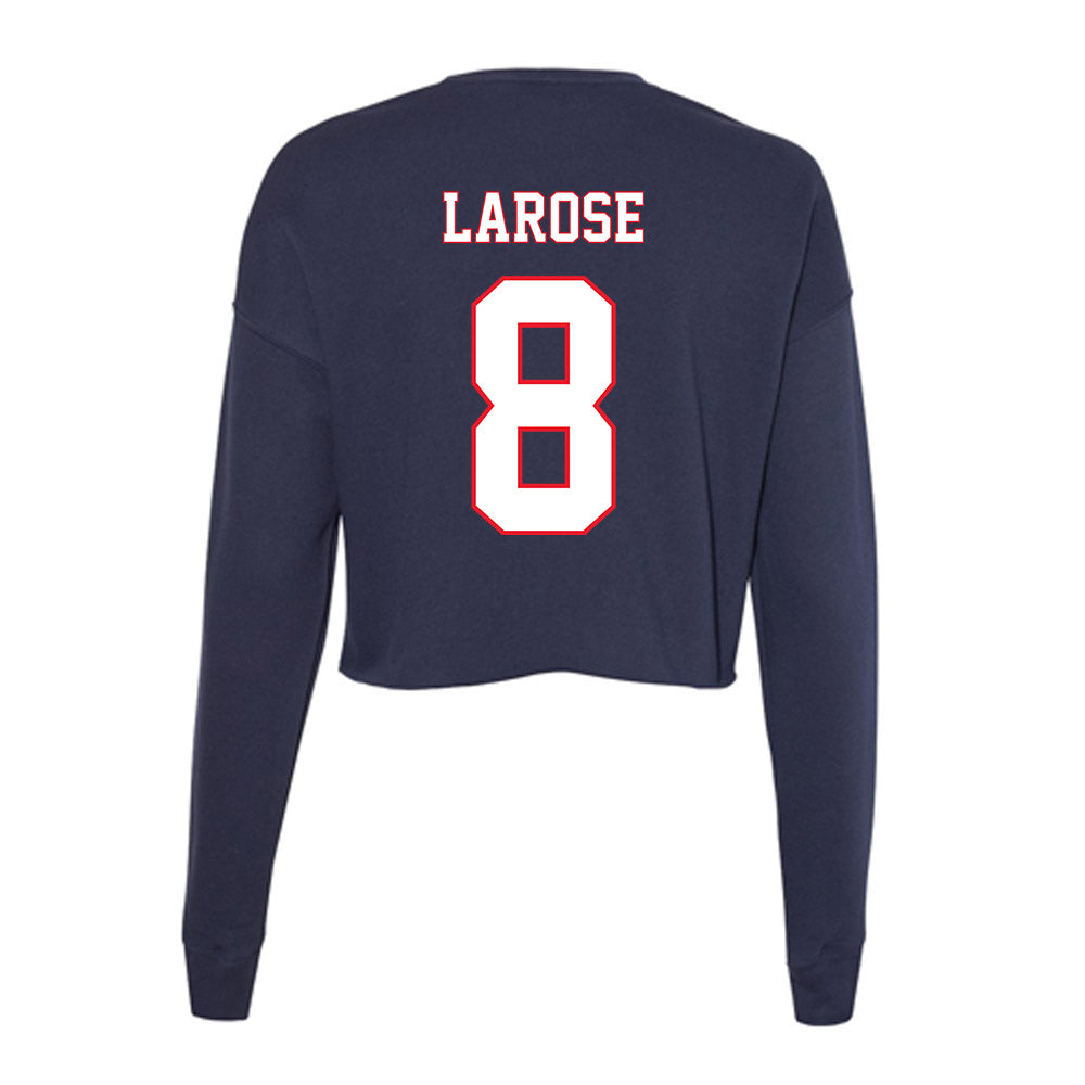 UConn - NCAA Baseball : Jack Larose - Women's Cropped Crew Fleece-1