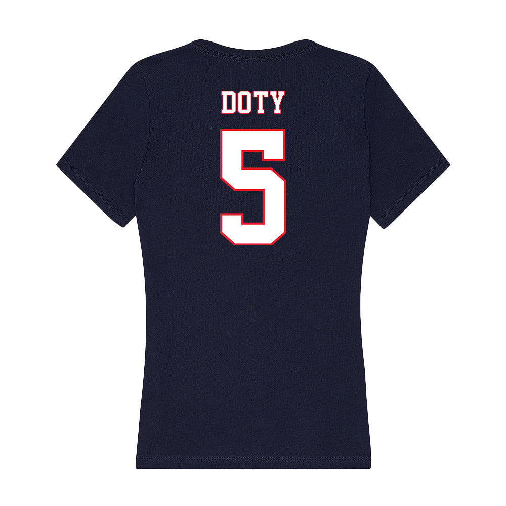 UConn - Women's Basketball Legends : Caroline Doty - Women's V-Neck T-Shirt-1