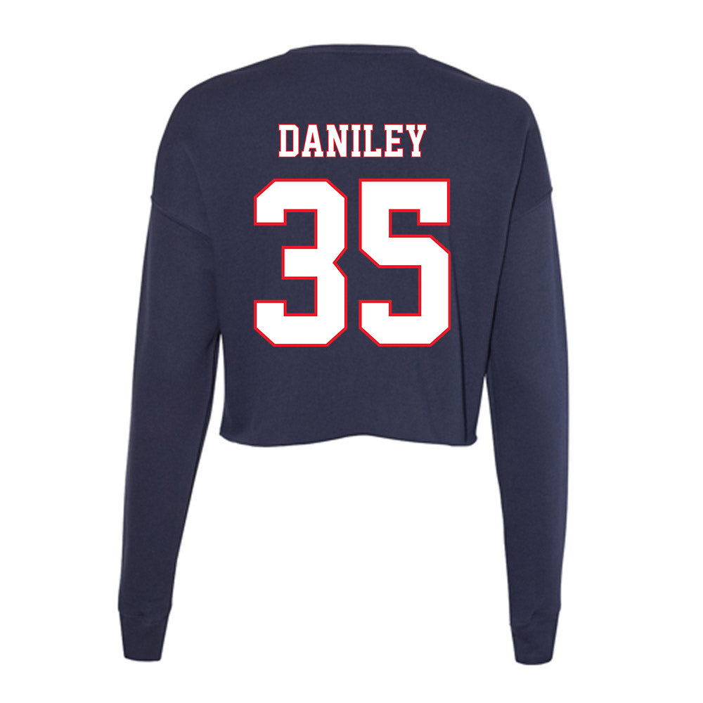 UConn - NCAA Football : Frank Daniley - Women's Cropped Crew Fleece-1