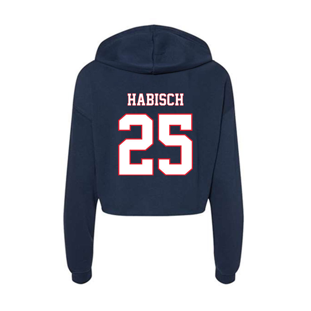 UConn - NCAA Women's Ice Hockey : Jada Habisch - Women's Crop Fleece Hoodie-1