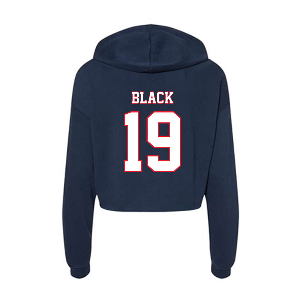 UConn - NCAA Men's Ice Hockey : Jake Black - Women's Crop Fleece Hoodie-1