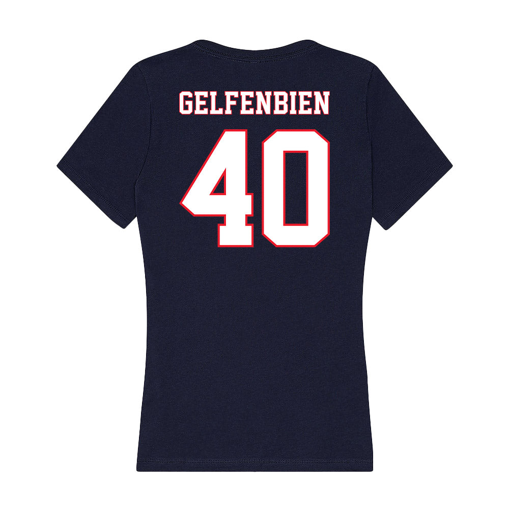 UConn - Women's Basketball Legends : Jill Gelfenbien - Women's V-Neck T-Shirt-1