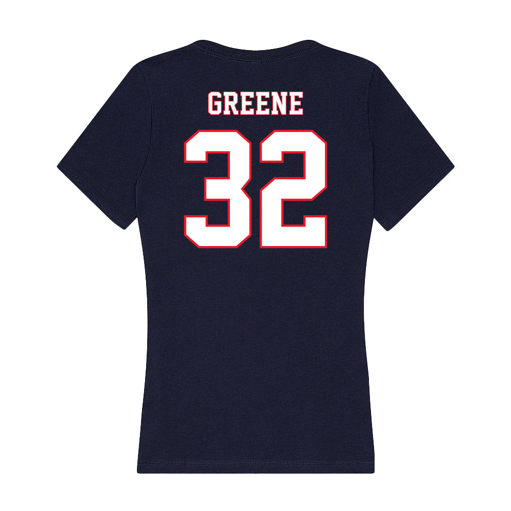 UConn - Women's Basketball Legends : Kalana Greene - Women's V-Neck T-Shirt-1