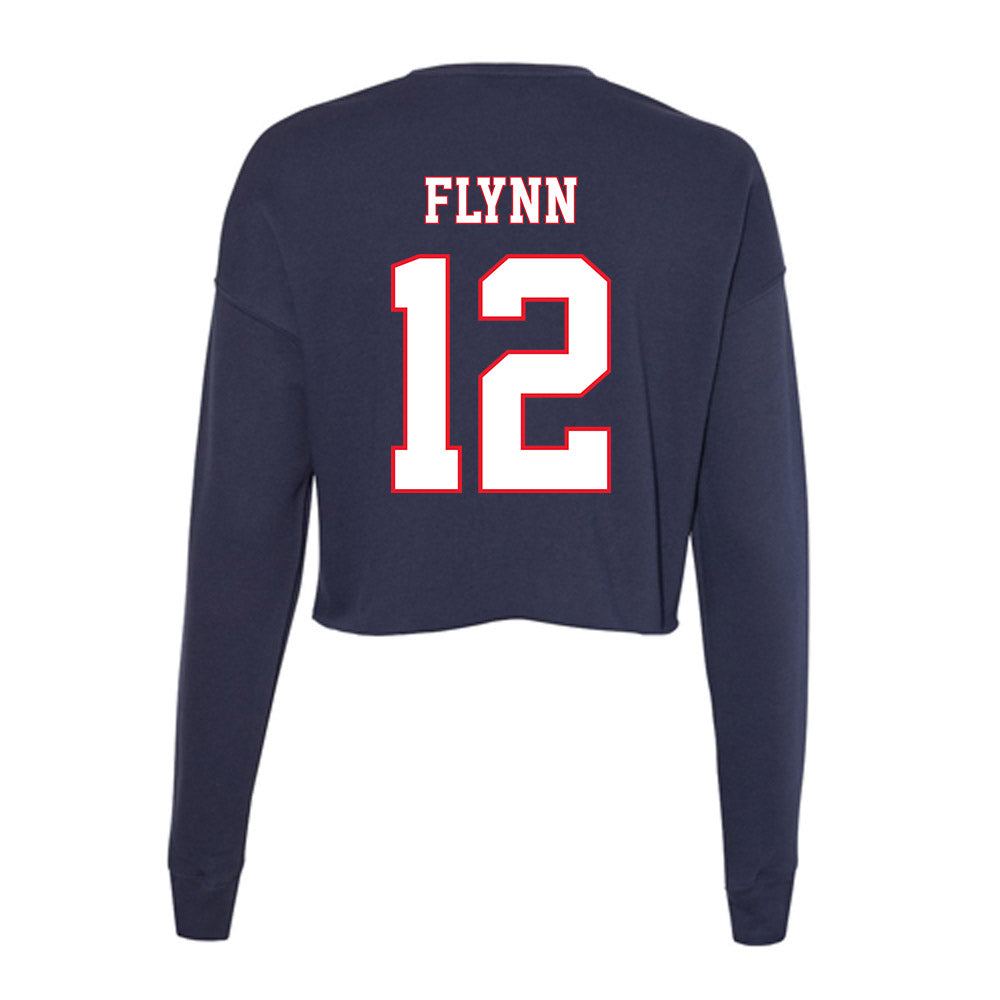 UConn - NCAA Men's Ice Hockey : Oliver Flynn - Women's Cropped Crew Fleece-1