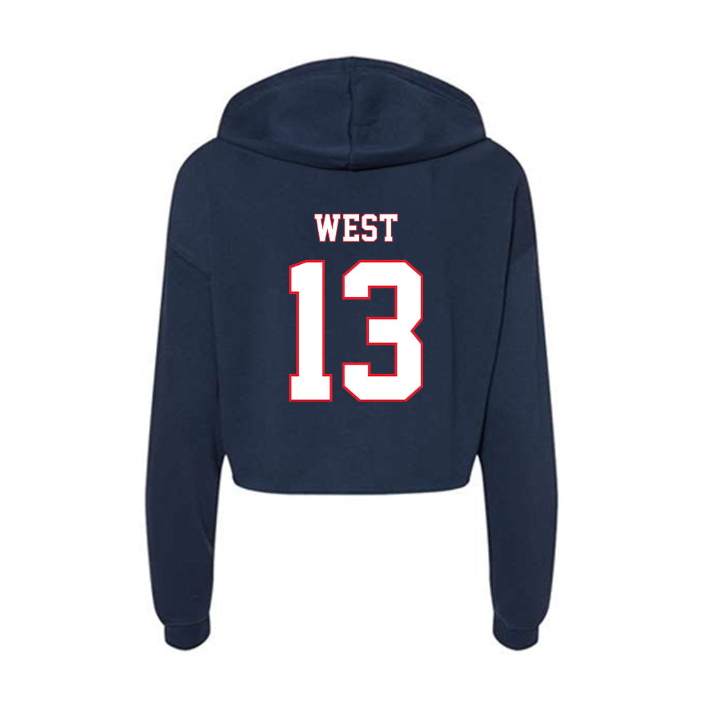 UConn - NCAA Baseball : Charlie West - Women's Crop Fleece Hoodie-1