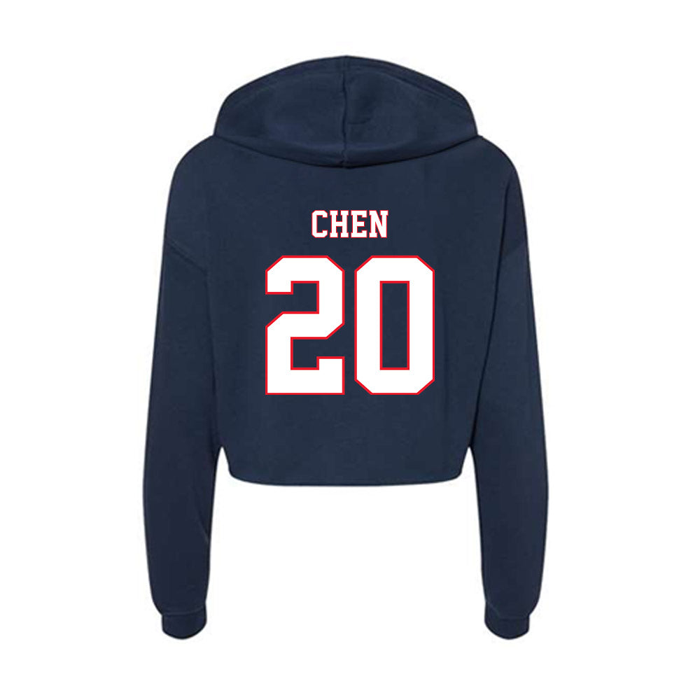 UConn - NCAA Women's Basketball : Kaitlyn Chen - Women's Crop Fleece Hoodie-1