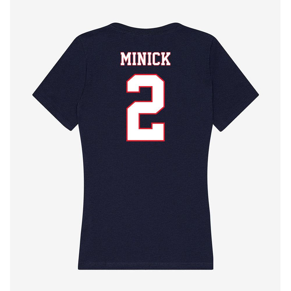 UConn - NCAA Baseball : Tyler Minick - Women's V-Neck T-Shirt-1