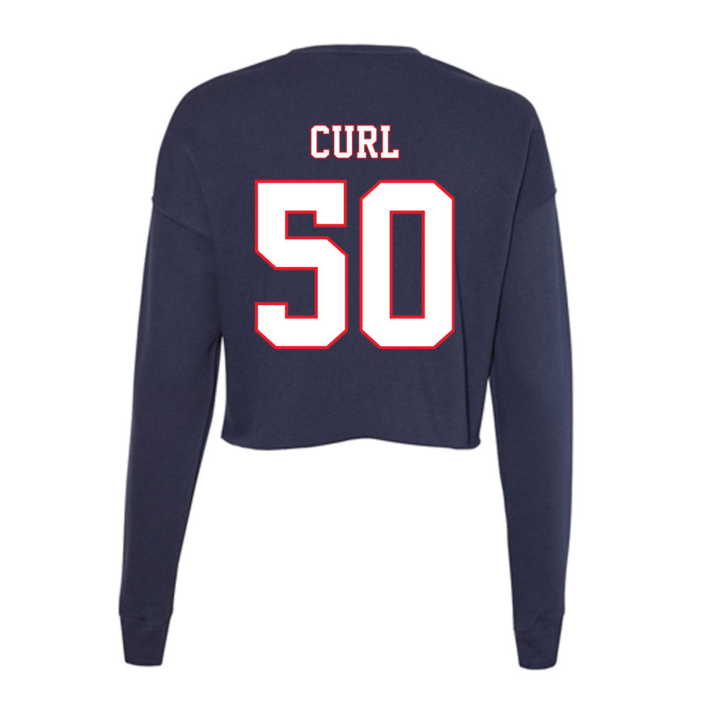 UConn - Women's Basketball Legends : Leigh Curl - Women's Cropped Crew Fleece-1