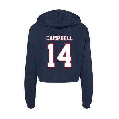 UConn - NCAA Women's Ice Hockey : Brooke Campbell - Women's Crop Fleece Hoodie-1