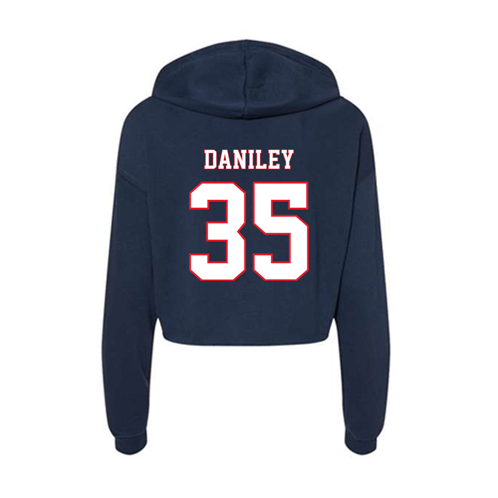 UConn - NCAA Football : Frank Daniley - Women's Crop Fleece Hoodie-1