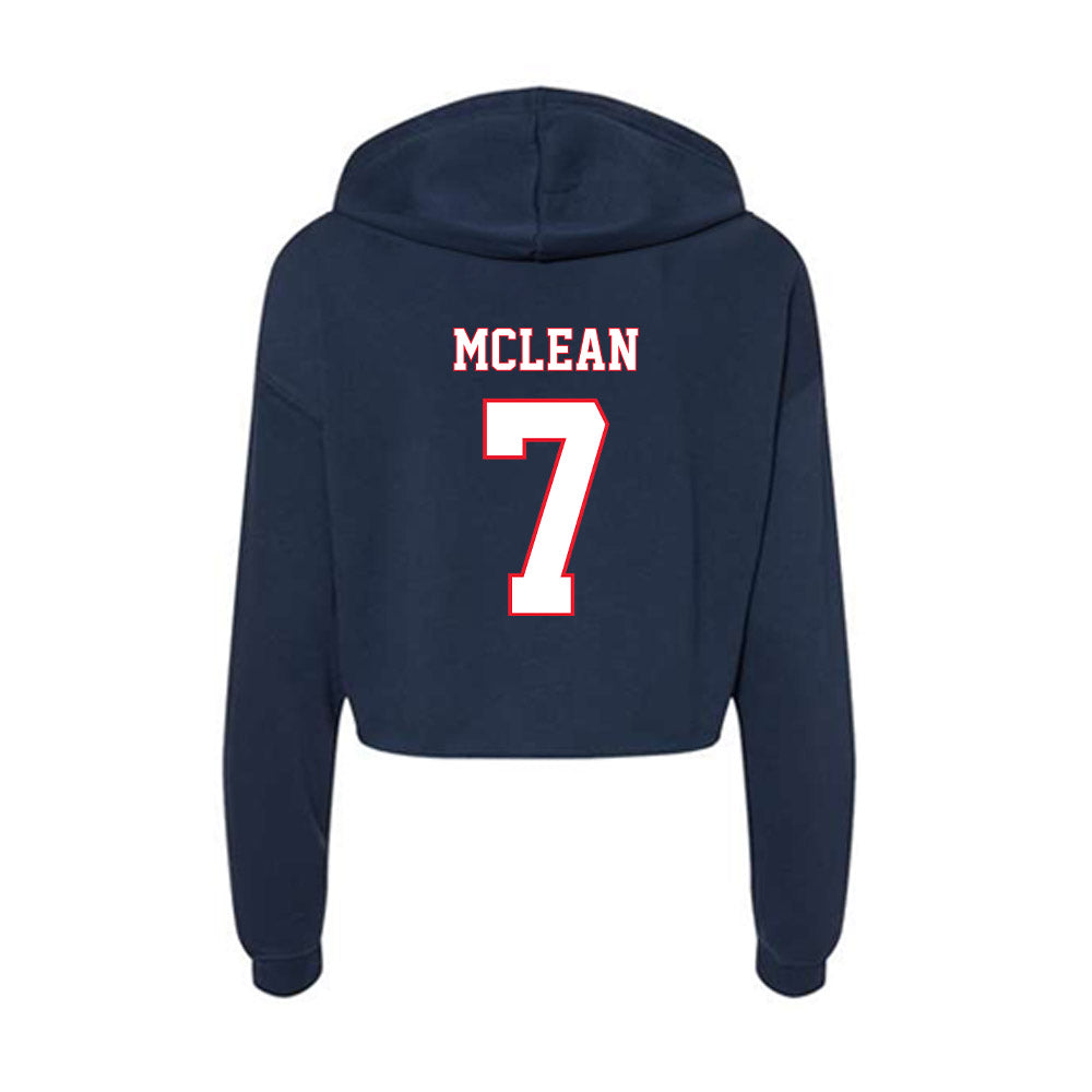 UConn - NCAA Football : Malachi Mclean - Women's Crop Fleece Hoodie-1