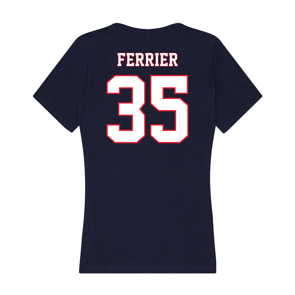 UConn - Women's Basketball Legends : Kathy Ferrier - Women's V-Neck T-Shirt-1