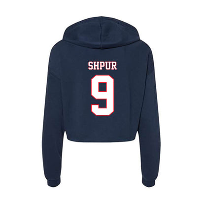 UConn - NCAA Baseball : Caleb Shpur - Women's Crop Fleece Hoodie-1