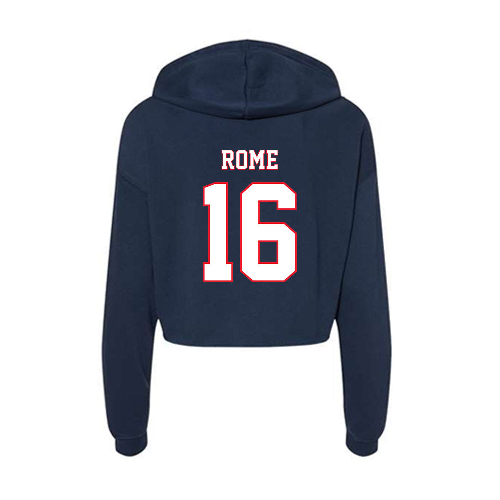 UConn - NCAA Women's Volleyball : Audrey Rome - Women's Crop Fleece Hoodie-1