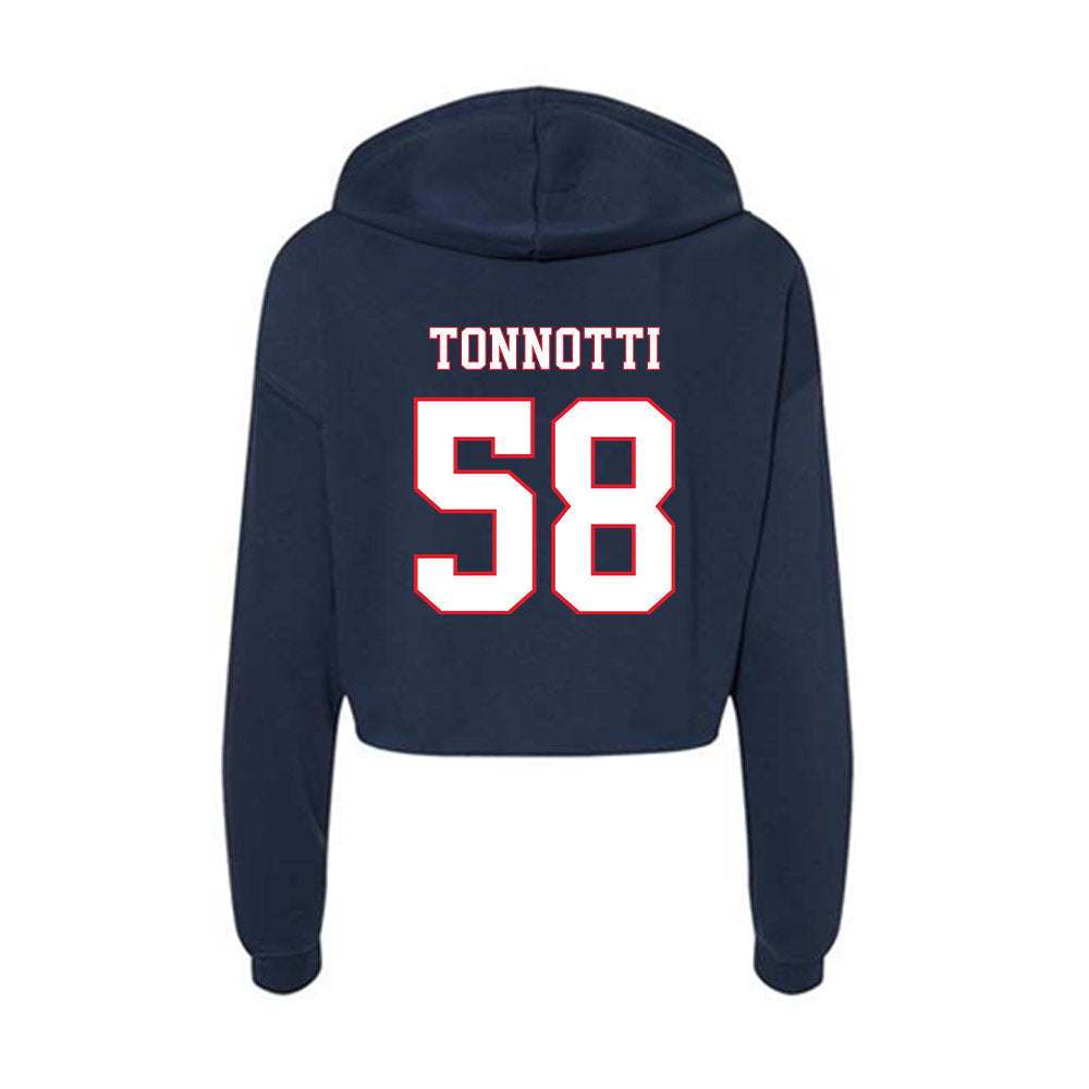 UConn - NCAA Baseball : Joey Tonnotti - Women's Crop Fleece Hoodie-1