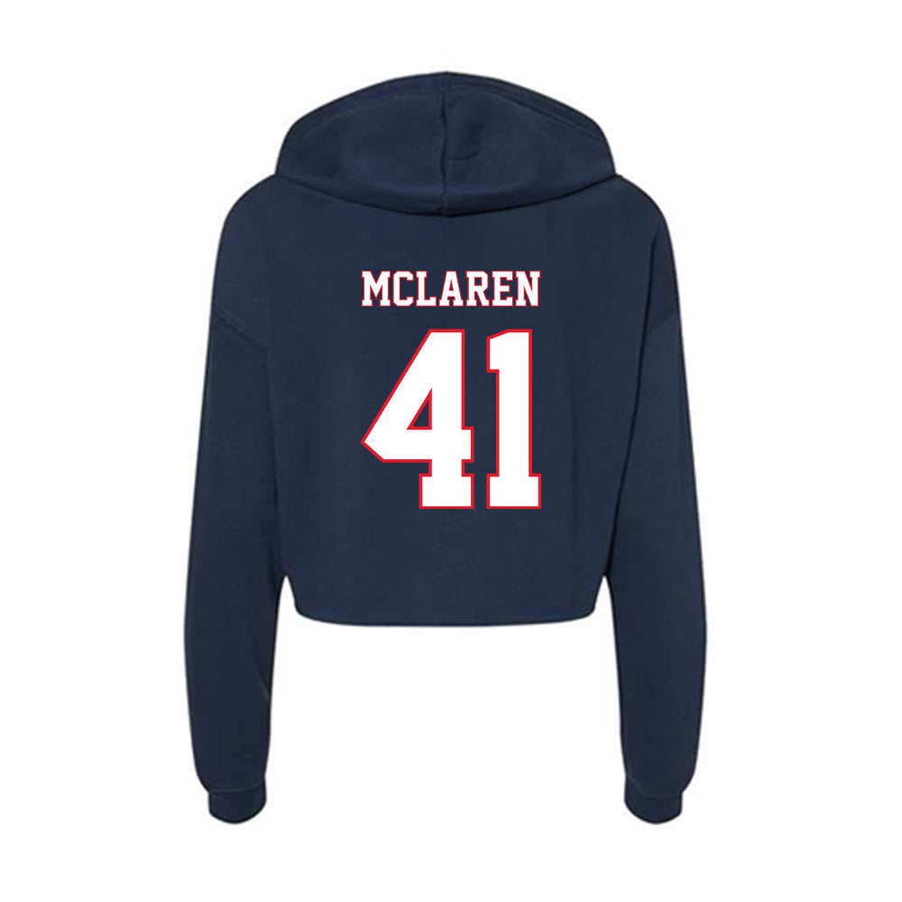 UConn - Women's Basketball Legends : Kaili McLaren - Women's Crop Fleece Hoodie-1