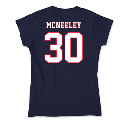 UConn - NCAA Men's Basketball : Liam McNeeley - Soft Style Women’s T-Shirt-1