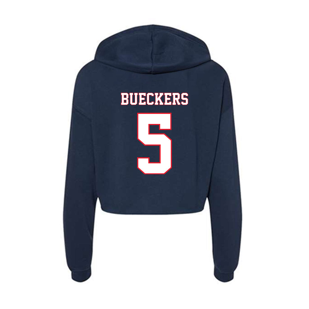 UConn - NCAA Women's Basketball : Paige Bueckers - Women's Crop Fleece Hoodie-1