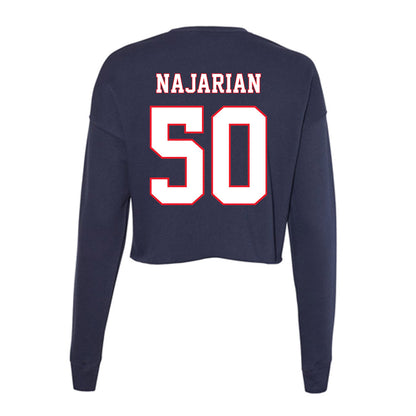 UConn - Women's Basketball Legends : Renee Najarian - Women's Cropped Crew Fleece-1