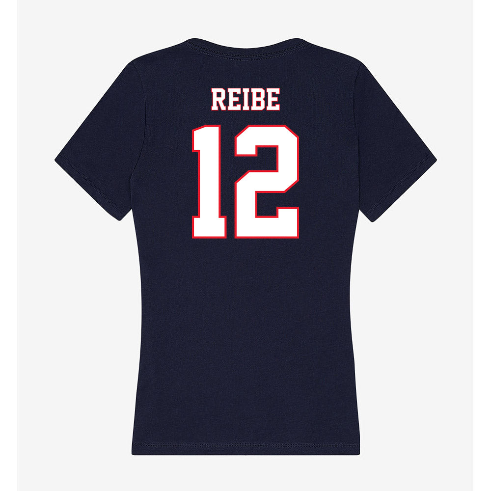UConn - NCAA Men's Basketball : Eric Reibe - Women's V-Neck T-Shirt-1