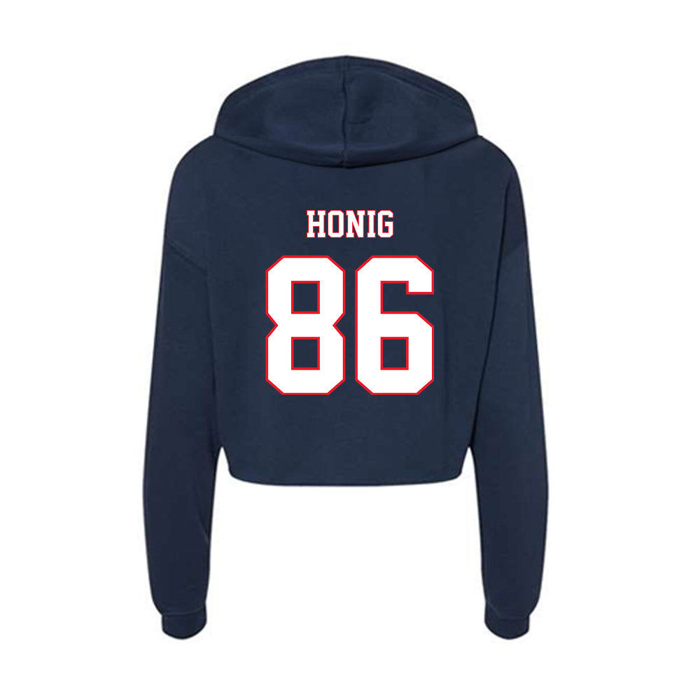 UConn - NCAA Football : Alexander Honig - Women's Crop Fleece Hoodie-1