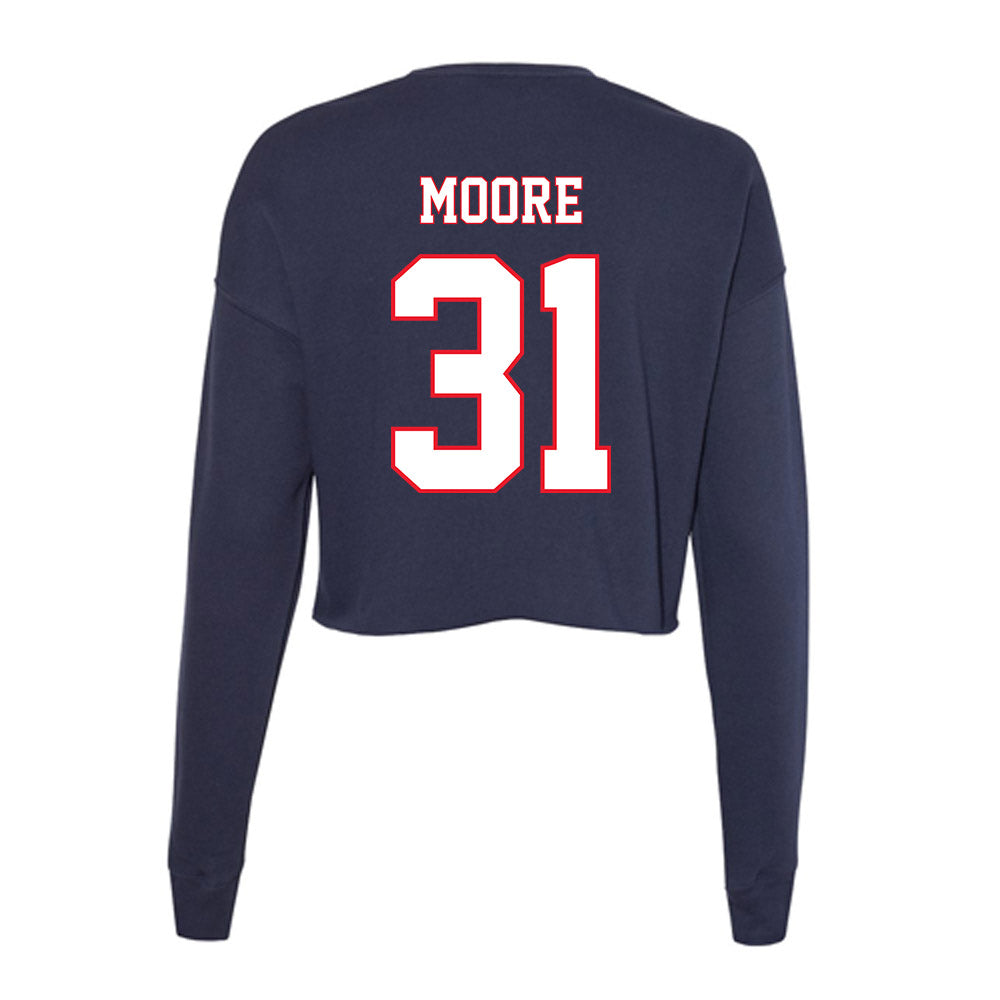 UConn - Women's Basketball Legends : Jessica Moore - Women's Cropped Crew Fleece-1