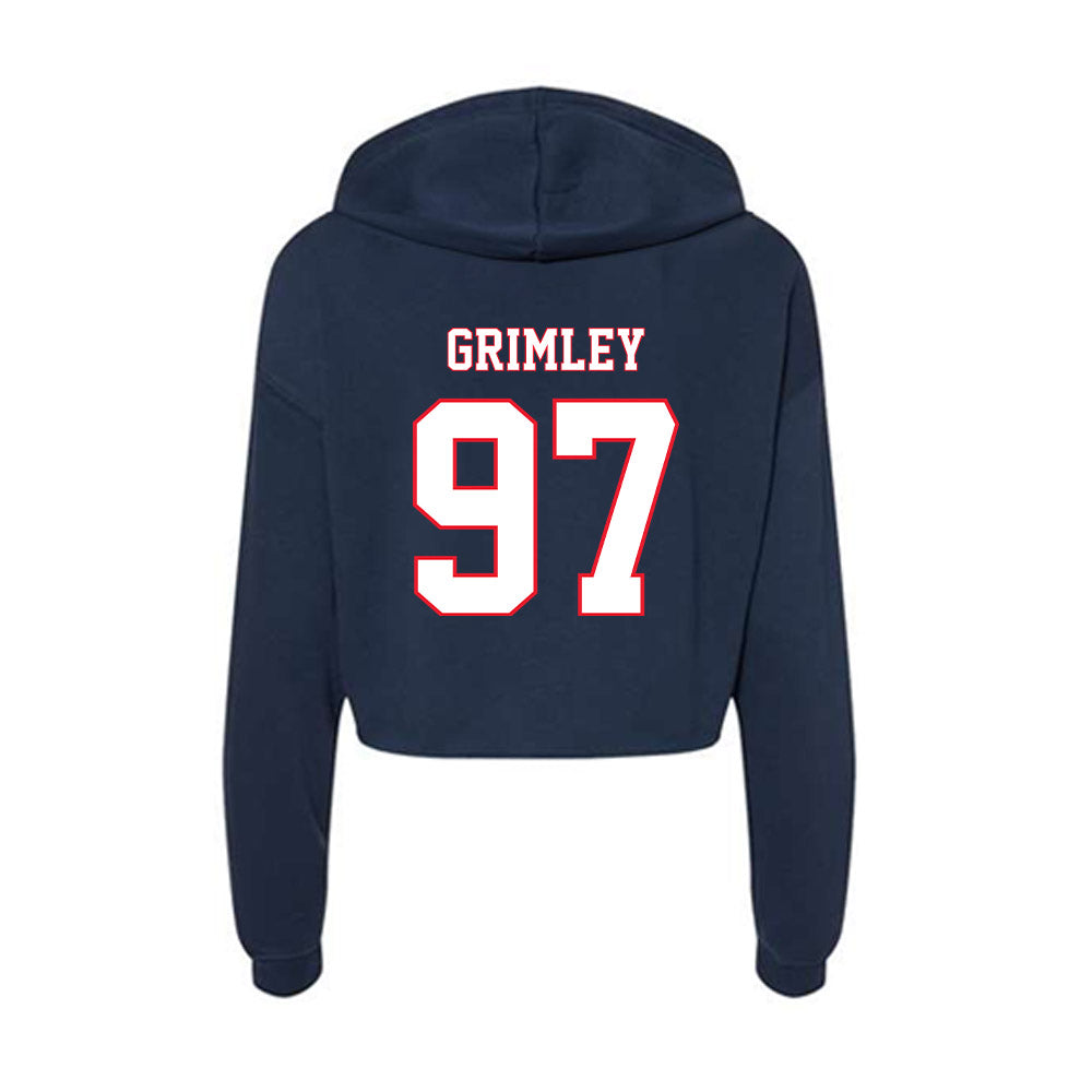 UConn - NCAA Women's Ice Hockey : Riley Grimley - Women's Crop Fleece Hoodie-1