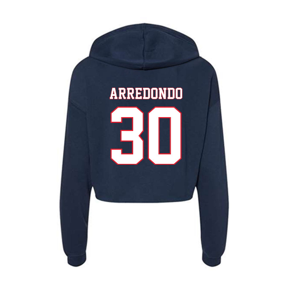 UConn - NCAA Men's Soccer : Alfonso Arredondo - Women's Crop Fleece Hoodie-1