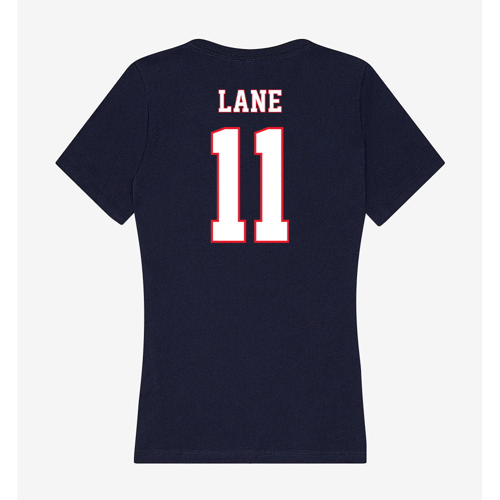 UConn - NCAA Baseball : Connor Lane - Women's V-Neck T-Shirt-1