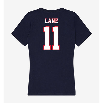 UConn - NCAA Baseball : Connor Lane - Women's V-Neck T-Shirt-1