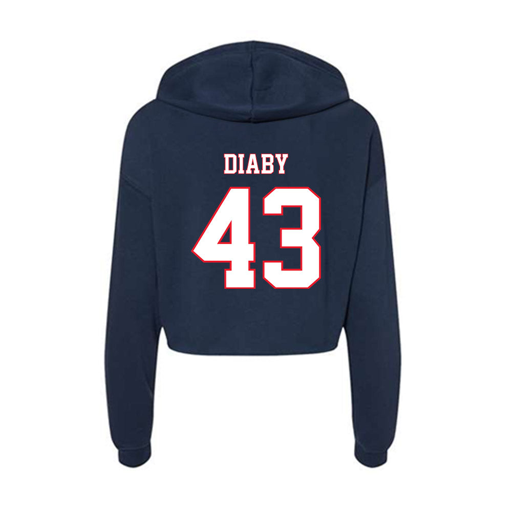 UConn - NCAA Men's Basketball : Souleymane Diaby - Women's Crop Fleece Hoodie-1