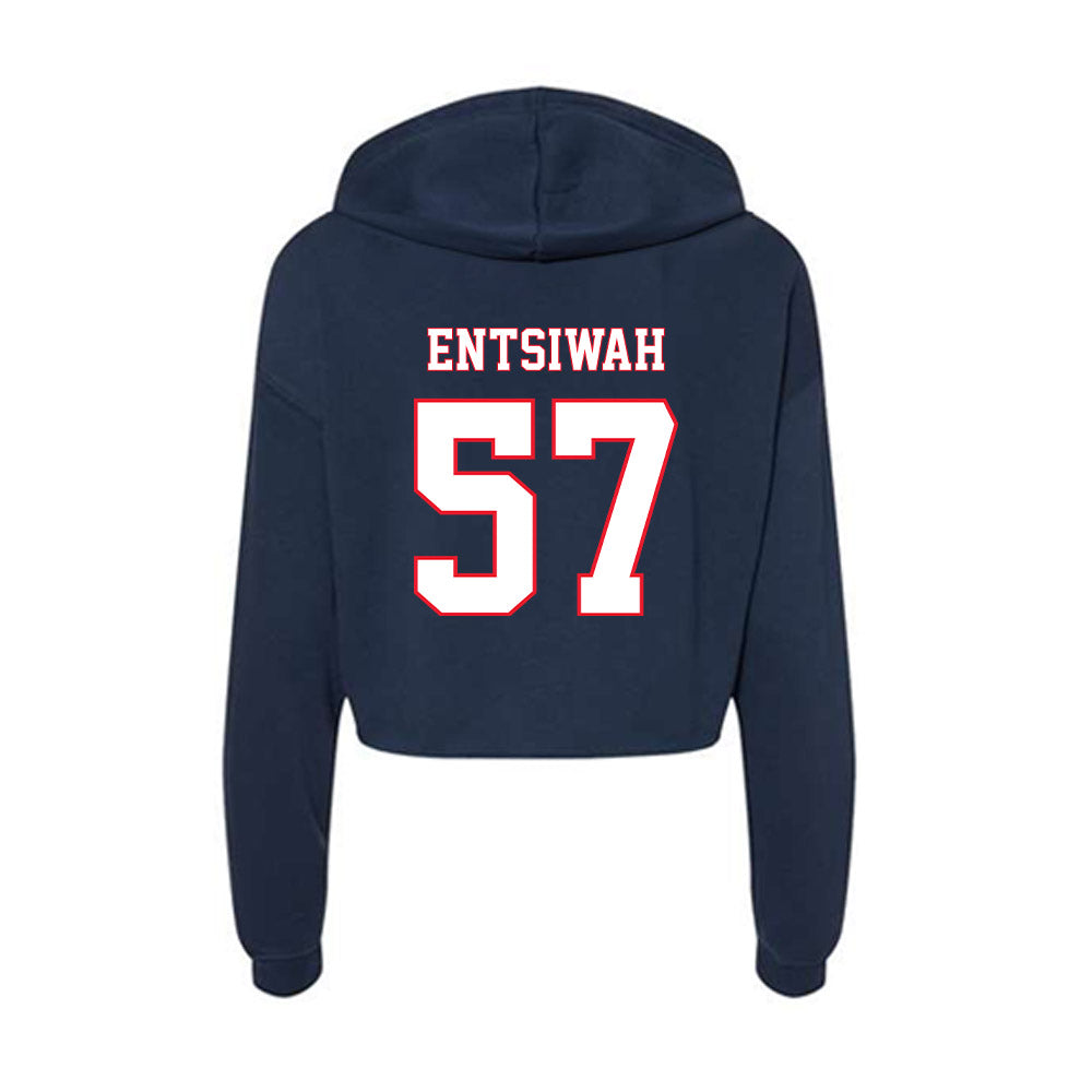 UConn - NCAA Football : Ed Entsiwah - Women's Crop Fleece Hoodie-1