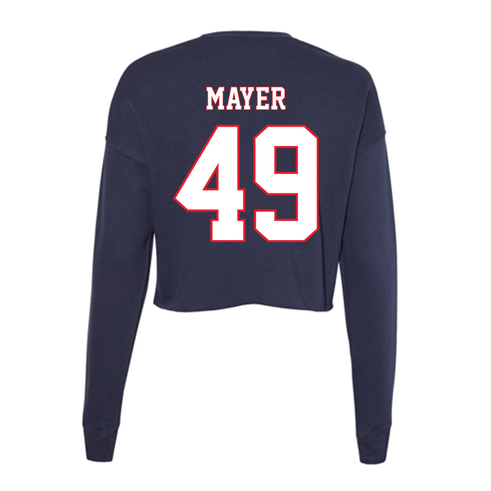 UConn - NCAA Baseball : Cameron Mayer - Women's Cropped Crew Fleece-1