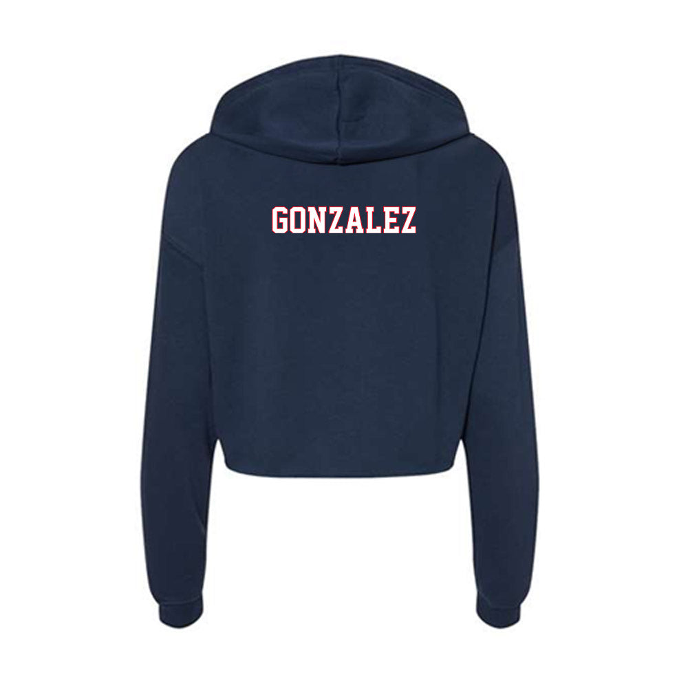 UConn - NCAA Women's Swimming & Diving : Aniya Gonzalez - Women's Crop Fleece Hoodie-1