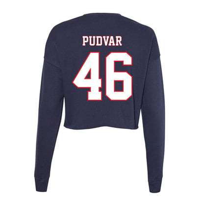 UConn - NCAA Baseball : Oliver Pudvar - Women's Cropped Crew Fleece-1