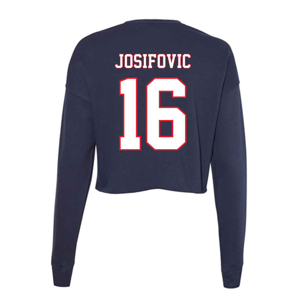 UConn - NCAA Women's Ice Hockey : Kyla Josifovic - Women's Cropped Crew Fleece-1