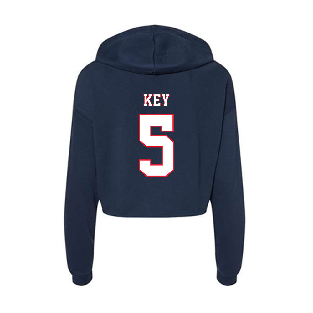 UConn - NCAA Football : Aaron Key - Women's Crop Fleece Hoodie-1