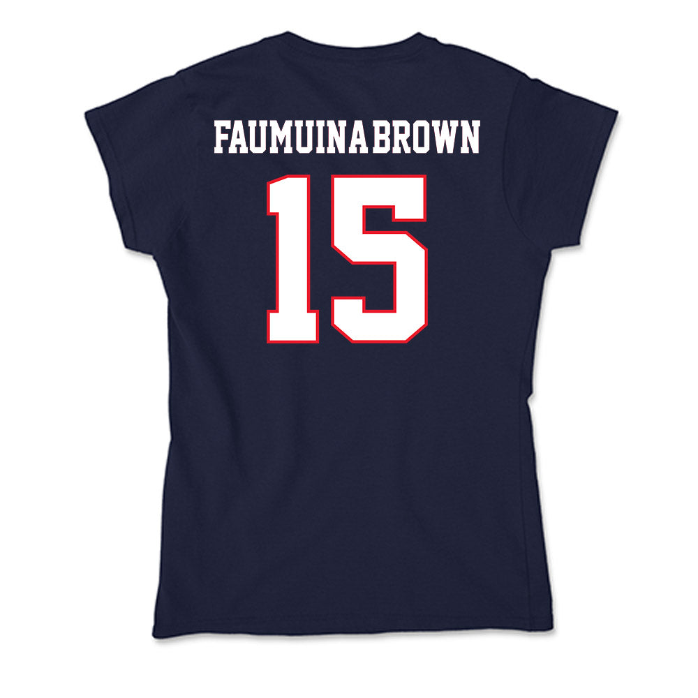 UConn - NCAA Football : Tui Faumuina-Brown - Soft Style Women’s T-Shirt-1