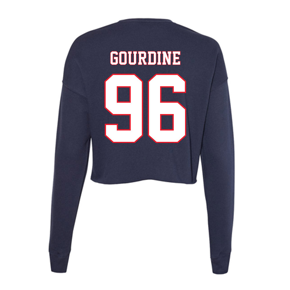 UConn - NCAA Football : Dal'Mont Gourdine - Women's Cropped Crew Fleece-1