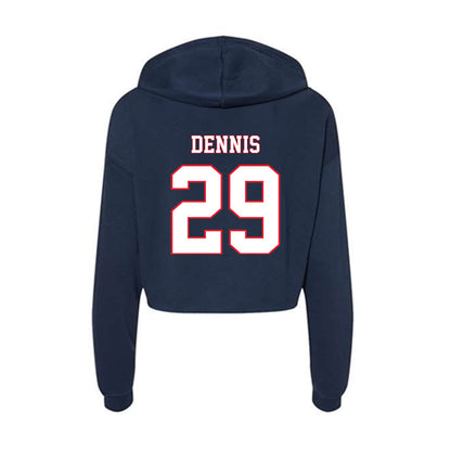 UConn - NCAA Men's Soccer : Giovanni Dennis - Women's Crop Fleece Hoodie-1