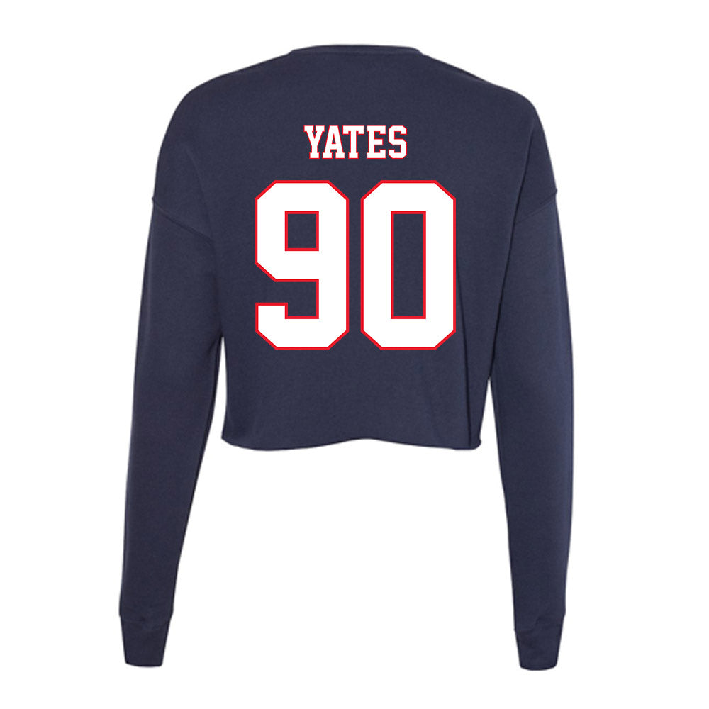 UConn - NCAA Football : Pryce Yates - Women's Cropped Crew Fleece-1