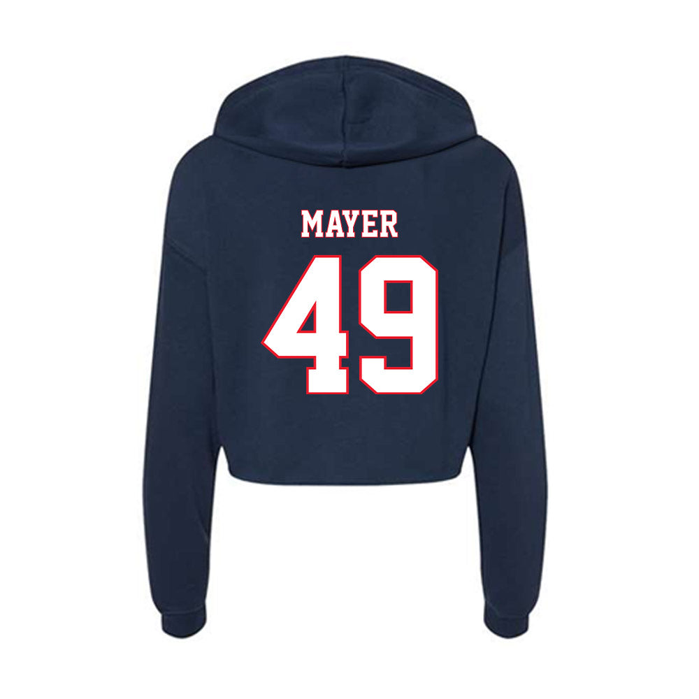 UConn - NCAA Baseball : Cameron Mayer - Women's Crop Fleece Hoodie-1